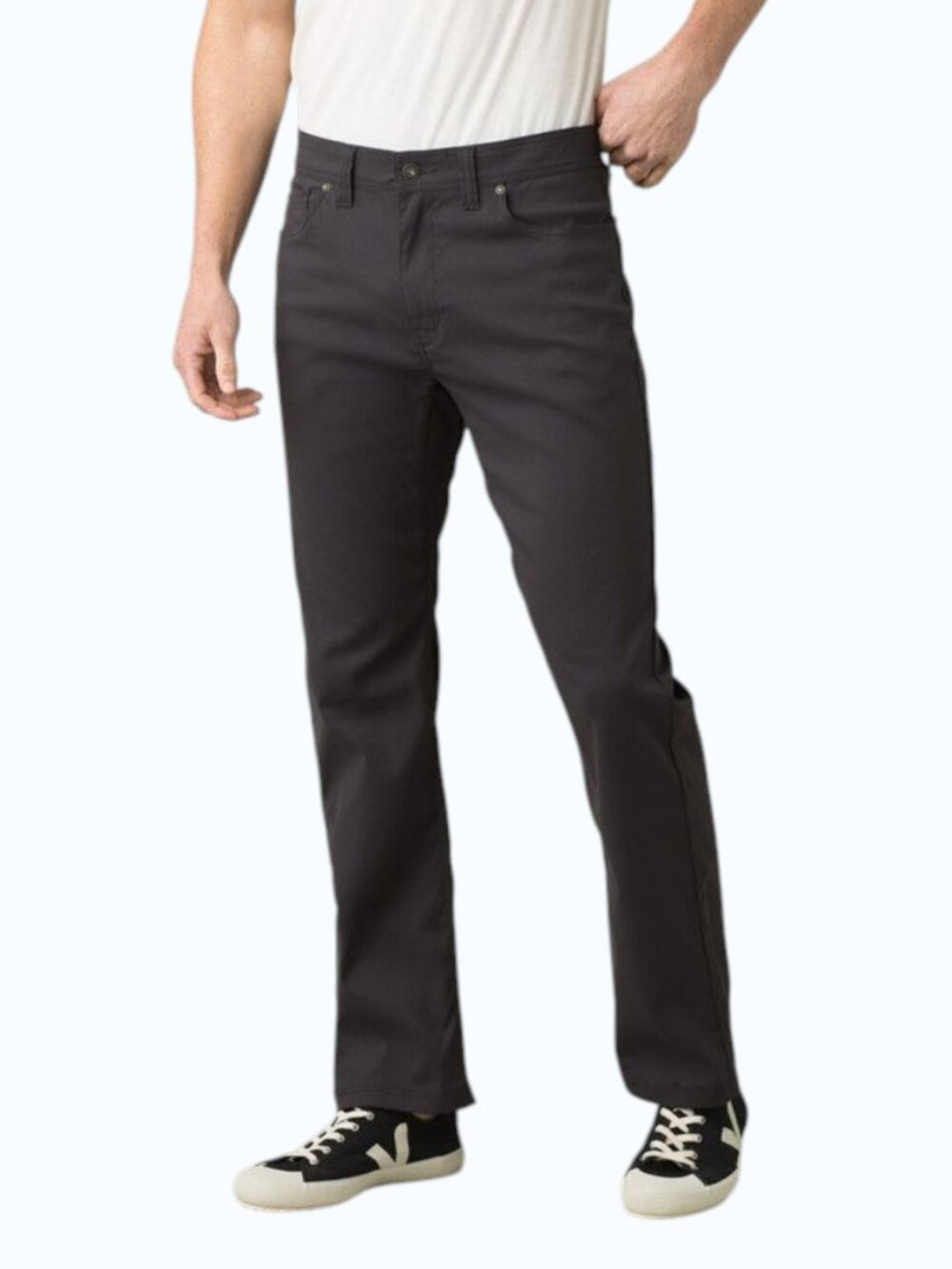 Prana Brion Pant Men's 32x30 Slim Fit Grey Nylon Blend Stretch Hiking Casual